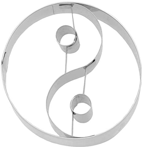 Birkmann, Ying Yang Ausstecher, zum Ausstechen und Dekorieren von Plätzchen, Marzipan und Fondant, Edelstahl, spühlmaschinengeeignet, 6 cm, Silber