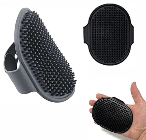 Buy-Simplicity® New Grooming Pet Shampoo Brush | Soothing Massage Rubber Bristles Curry Comb for Dogs & Cats Washing | Professional Quality Pets Bath Hair Brush