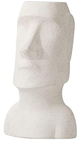 DAPERCI Heimdekoration Blumenvase, Pflanzgefäße, Blumentopf, Tischdekoration, Stängel, Knospenvase, menschliche Statuen for Zimmerpflanzen, Einrichtung, Partyküche, schwarz Statuen (Color : White)