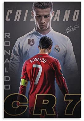 Generic Cristiano Ronaldo Poster, Wandkunst, Leinwanddruck, 40 x 60 cm, Wohnzimmer, Schlafzimmer, Büro, Badezimmer, Klassenzimmer