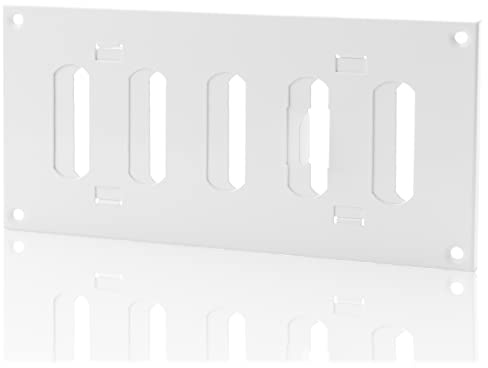 200x100mm Grille de Ventilation Blanche Réglable - Grilles d'aération en Métal