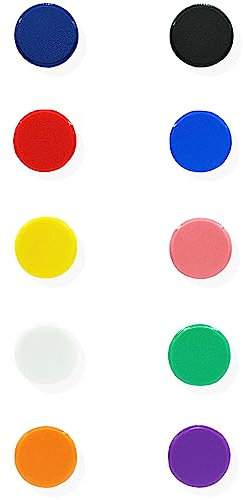 PYJLBX Magnete für Magnettafel, 10 Stück 10 Farben Magnet Kühlschrankmagnete, Magnete Stark Magnete Kühlschrank Tafel Magneten Kleine Mini Magnete Bunt Rund Magnete für Whiteboard Pinnwand Kühlschrank