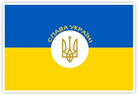 Removable Decal Sticker Sticker Ukraine Flag Trident Map Ukrainian Car Sticker on Bumper Rear Window Laptop (Color : E, Size : 8cm)