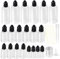 YiliYa 20 Stück Liquid Flaschen,Leer Tropfflasche mit Trichter Messbecher und Etiketten Reiseflasche Dropper Bottle Quetschflaschen Plastikflasche für Liquids(10ml / 30ml / 50ml / 100ml)