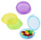 WLLHYF Lot de 4 petits piluliers portables pour poche, sac à main, mini pilulier de voyage, pilulier de voyage (4 pièces, bleu/jaune/vert/violet)