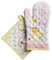 Maison d' Hermine Ofenhandschuh(19cm x 33cm) & Topflappen(20cm x 20cm) Küchenhandschuh aus 100% Baumwolle Topflappen, hitzebeständig für Bankett, Easter Zest – Frühling/Sommer
