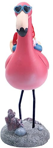 Didiseaon Adorable Nain De Jardin Décoratif Flamant Rose Adorable Figurine De Nain pour Cour Sculpture De Nain De Pelouse Résistante Aux Intempéries