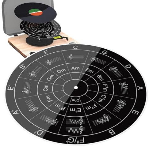 Tappetino per giradischi | Tappetino antiscivolo per dischi in vinile | Tappetino per giradischi | Accessorio per giradischi, miglioramento del suono ad alta fedeltà con design personalizzato