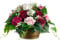 Grabschmuck künstlich Grabaufleger Kunstblumen Rosen im Topf für Grab Gedenkstätte Grabdenkmal wie Echt (Rosa)