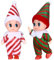 2 Stück Weihnachtself Figur, Weihnachtswichtel Figuren, Weihnachtselfen Figuren, Weihnachtself Puppe Wichtel Figur Klein, Weihnachtsdeko Wichtel Figuren für Jungen Mädchen Weihnachten Geschenk (A)