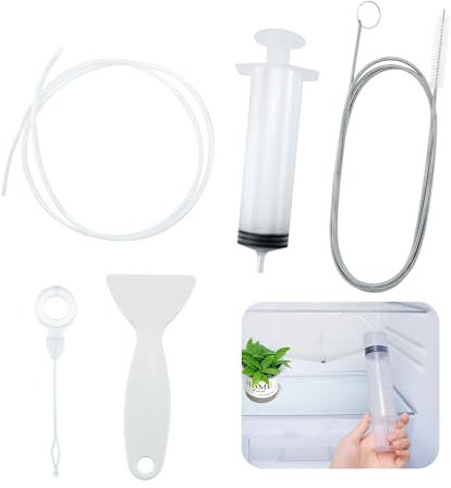 Juxiamal 5 PCS Fridge Drain Hole Cleaning Tool, Drain Pipe Blockage Cleaning Brush, Reusable Fridge Dredging Kit for Refrigerator Cleaning, Kitchen Drain Hole Remover