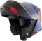 Bogotto H271 Wayke Casco, Nero Opaco/Rosso/BLU, 2XL
