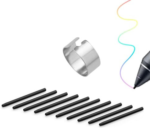 Lot de 10 pointes de stylo de rechange Intuos pour Wa-com CTL460, CTH460, CTH461, CTH661, CTH-480 CTH-480S - Pointes avec bague d'extraction