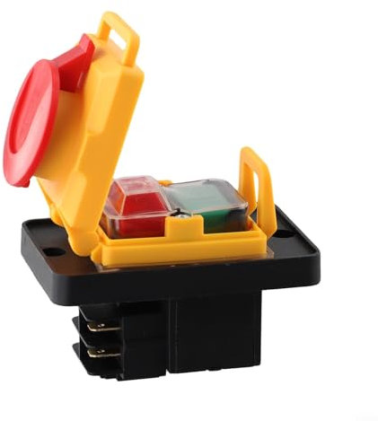 Confiable interruptor de botón pulsador de 4 pines para KJD12, resistente al agua y función de parada electromagnética para mayor seguridad en la industria