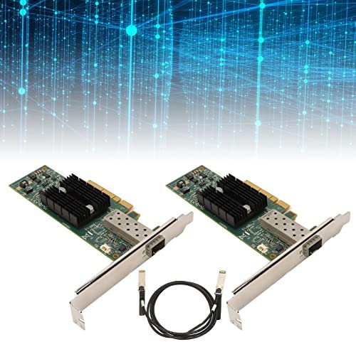 Tarjeta de Red PCIe de 10GB 10GB, Adaptador de Red PCIe MNPA19 MNPA19 con Cable de 3.28 pies, Tarjeta de Red PCIe de 10 GB de Alta Velocidad para PC