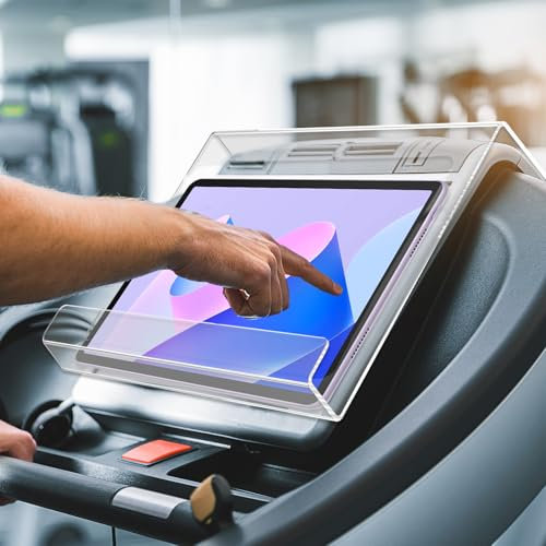 OKYMOTOR Treadmill Book Holder, Acrylic Reading Rack for Treadmill, Tablet Rack Universal Holder, for Tablet, Magazines, Books, Phones