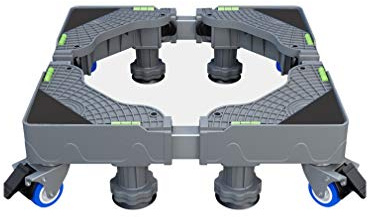 Verstellbarer Unterbau für Waschmaschine, Geräteräder, verstärkt, Kühlschrank-/Gefrierschrankwagen, Länge/Breite 40–68 cm, Unterbau für Wäschetrockner