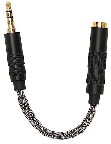 Vistreck 4.4mm Balanced Female to 3.5mm Stereo Male Adapter Cable - Gold Plated for Lossless Sound - Headphone Convert Cable (Cool Grey)