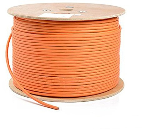 CAT7 4 Pair Twisted Double Shielded 10 Gigabit Ethernet Patch Cable SFTP LSOH High-end Professional Network Cable (1000Feet/305M, Orange)