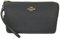 Coach Double Zip Pebble Leather Wristlet Wallet F87587 Midnight Blue