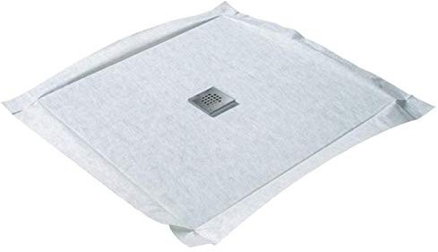 Receveur de douche à carreler standard + siphon 360° + natte étanche - 120 x 120 x 4 cm