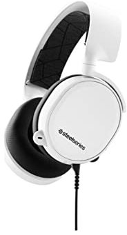 SteelSeries Arctis 3 - Auriculares de Juego Multiplataforma - Para PC, Playstation 5, PS4, Xbox One, Nintendo Switch, RV, Android y iOS - Blanco