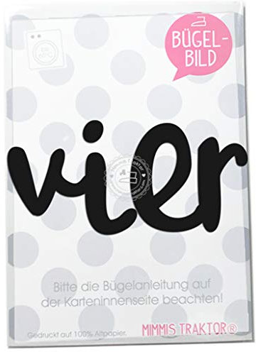 Bügelbild Geburtstag! Schriftzug Flockfolie Aufbügler Applikationen Bügelsticker für Stoffe Textilien Kinder zum Aufbügeln Flicken, Farbe:schwarz, Zahl:4
