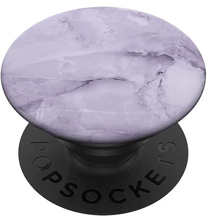 PopSockets Light Purple Swirls of lavender Violet White Lavendel Lila PopSockets PopGrip: Ausziehbarer Sockel und Griff für Handys/Tablets mit Tauschbarem Top