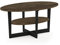 Furinno Jaya Oval Couchtisch, Holz, Columbia Walnuss/Schwarz, 1-Pack