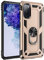 JMstore Coque Compatible avec Samsung Galaxy S20 FE 5G Aimant Anneau Support,Double Couche Renforcée Défense+Protection écran (Or