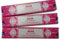 Satya Encens Aromatique Rose - Encens Naturel Aromathérapie - Bâtons d'Encens, 3 Boîtes de 15 g - Longue Durée