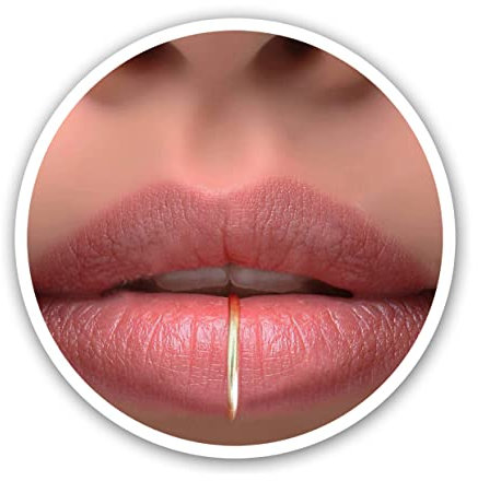 Fake Lippen Ring - Gold Fake Lippe Schmuck - Fake Lippenpiercing - 20G Fake Lippenring - Faux Lippenring,Fake Piercing,Clip Lippenring