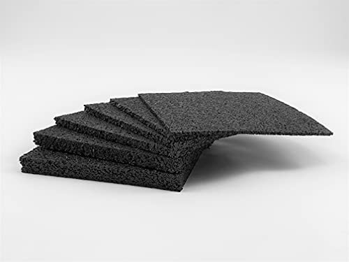 Gummigranulat 35x35cm (350x350mm) / 4mm Stärke - Antivibrationsmatte Ladungssicherung