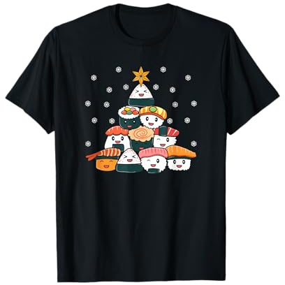 Kawaii Sushi Weihnachtsbaum - Japanischer Lebensmittelliebhaber Weihnachten T-Shirt
