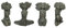 DKD Home Decor Dekorative Figur der Marke Grau Zement (20 x 10 x 24 cm) (4 Stück) (Referenz: S3019553)