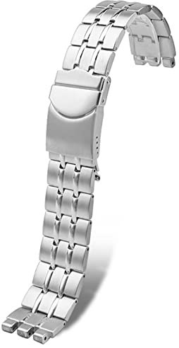 AEMALL Für Swatch Herren Stahluhr Metallarmband YVS451 YVS435 YCS443G Armbandzubehör 19 mm 21 mm Armbänder (Farbe: Stahlfarbe, Größe: 21 mm)