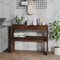 WIFESE Table Console Chêne Marron 102x30x80 cm Bois d'ingénierie Console Meuble Table Pliante Console pour EntréE Table à Manger Console Bois Table Pliante Interieur