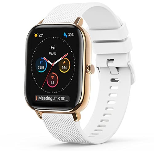 Vancle Correa para Amazfit Bip/Bip Lite/Bip S/Bip S Lite/Bip U/Bip U Pro/Bip 3 / Bip 3 Pro, Pulseras de Repuesto de Silicona de Reemplazo de Tamaño Ajustable Duradero de 20mm, Blanco