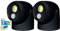 Northpoint LED Batterie Spot Strahler 2er-Set Flutlicht mit Bewegungsmelder und Erdspieß 5000K neutralweiß 450 Lumen integrierter Timer inklusive Batterien (Schwarz)