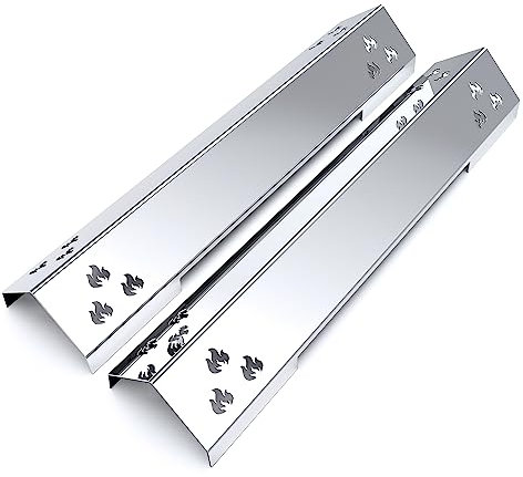 teileplus24 BR02-2-SG Gasgrill Edelstahl Brennerabdeckung kompatibel mit Burnhard Fred Junior/Fred Junior Deluxe/Fred Deluxe | Flavorizer Bars | Passgenau | Rostfrei | Brennerschutz