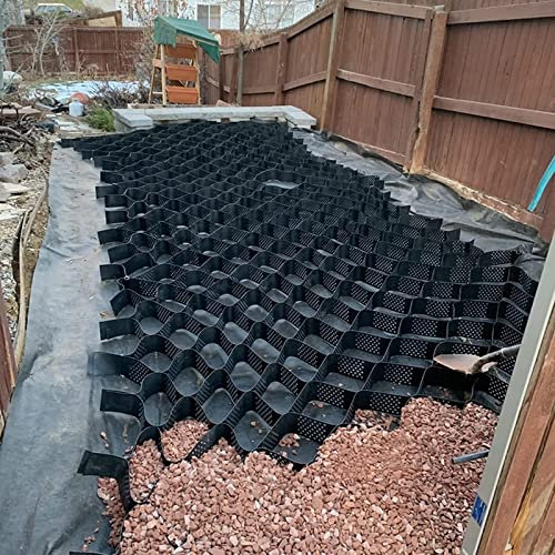 Kiesgitter, Kiesstabilisierungsgitter 2 Zoll, Auffahrt-Gehweg-Steigungs-Geogitter, durchlässige Pflastersteine zum Auffüllen von Erbsensand, Bodenschlamm, Außenterrasse,