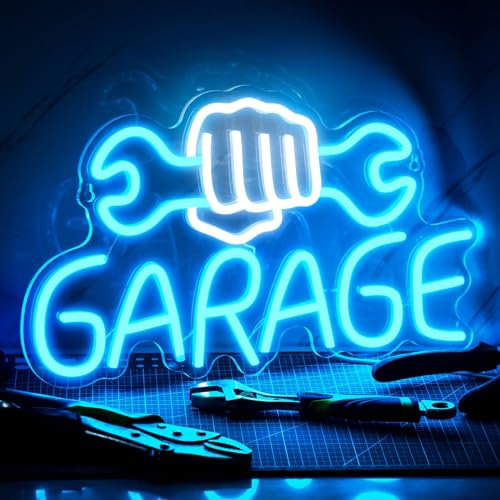 INGKE Néons pour Garage Automobile enseigne néon LED pour Atelier réparation Automobile veilleuse Murale Atelier réparation Garage pièce Automobile lumière LED d'art décoration Murale