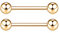 hengkaixuan G23 Titanium Nipple Barbell 16 Gauge Nipple Jewellery Gold Nipple Rings Straight Bar Body Jewellery Nipple Barbell Eyebrow Internally Threaded Tongue Piercing Nipple Bars 14mm