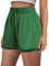 PINSPARK Hosen für Damen 2 in 1 Laufhose Sport Shorts Sommer Kurze Hose Schnell Trocknend mit Taschen Laufshorts Tennishose Running Grün M