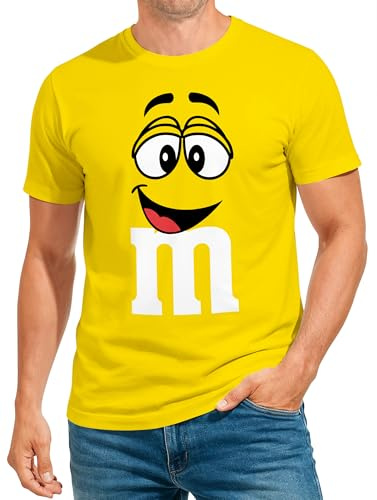 MoonWorks® Herren T-Shirt Fasching Karneval M Aufdruck Gruppenkostüm Verkleidung Last Minute Faschingskostüme Männer Funshirt
