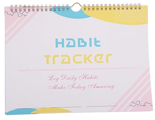 HOODANCOS Gewohnheitstracker Aus Undatierter Gewohnheiten Planer Monatlicher Tracker Für Ziele Und Gewohnheiten Kalender Für Training Und Notizen Langlebig Und Wiederverwendbar