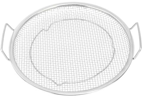 TOPINCN Obstkorb, Doppelohr-Ablaufkorb für Schlafzimmer, Zimmer, Runde Platte, Doppelgriffe für Kreatives Tablett für Tisch, Zuhause, Obstschalen (SILVER)