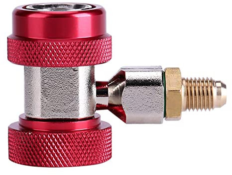 plplaaoo R134 Schnellkupplung, Schnellverbinder, Klimaanlagenkupplungsadapter, A C Low High Quick Connector Klimaanlage Kupplung Adapter Abluftventilkern (rote Hochspannung)