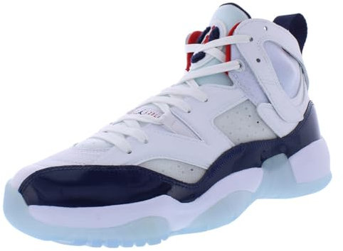 Nike Jordan Jumpman Two Trey Herrenschuhe, Größe 45, Farbe: Weiß/Blau