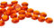 QUARKZMAN Glasperlen, 36 Stück Flache Glas-Edelsteine Transparent Orange Rot 0,44 lbs (0,67-0,87) Glas Murmeln Kieselsteine für Vasenfüller Aquarium Dekor DIY Handwerk